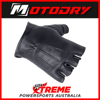 Motorcycle Gloves Fingerless HD Black Motodry