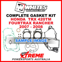 Whites Honda TRX 420TM Fourtrax Rancher 2007-2008 Complete Top Bottom Gasket Kit