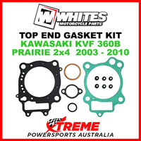 Whites Kawasaki KVF360B Prairie 2x4 2003-2010 Top End Rebuild Gasket Kit