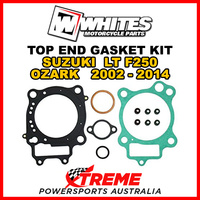 Whites For Suzuki LT-F250 LTF250 Ozark 2002-2014 Top End Rebuild Gasket Kit