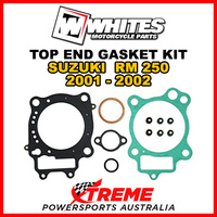 Whites For Suzuki RM250 RM 250 2001-2002 Top End Rebuild Gasket Kit