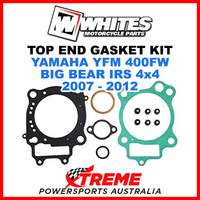 Whites Yamaha YFM 400FW Big Bear IRS 4x4 2007-2012 Top End Rebuild Gasket Kit