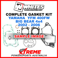 Whites Yamaha YFM 400FW Big Bear 4x4 2002-2006 Complete Top Bottom Gasket Kit