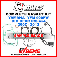 Whites Yamaha YFM 400FW Big Bear IRS 4x4 2007-12 Complete Top Bottom Gasket Kit