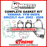 Whites Yamaha YFM 660FA Grizzly 4x4 2002-2008 Complete Top Bottom Gasket Kit