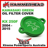 HAMMERHEAD GREEN OIL FILTER COVER KAWASAKI KX250F KX 250F KXF250 2004-2015 MX