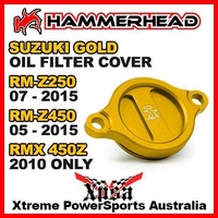 HAMMERHEAD GOLD OIL FILTER COVER For Suzuki RM Z250 07-15 Z450 05-2015 RMX450Z 2010