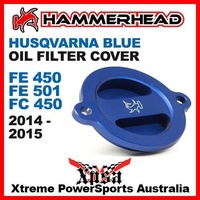 HAMMERHEAD BLUE OIL FILTER COVER HUSQVARNA FE450 FE501 FC450 2014-2015 MX ENDURO