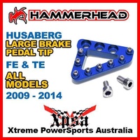 HAMMERHEAD CNC REAR BRAKE PEDAL TIP LARGE BLUE HUSABERG FE TE ALL 2009-2014 MX