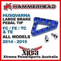 HAMMERHEAD CNC REAR BRAKE PEDAL TIP LARGE BLUE HUSQVARNA FC FE TC TE ALL 14-2015