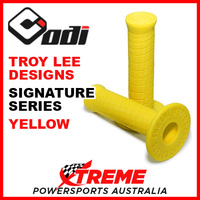 ODI Troy Lee TLD Yellow Signature Series Diamond Pattern MX Grips H00TL-Y