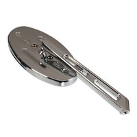 Whites Mirror Right Hand Oval Diamond Shrt Stm for HD XLH883 SPORTSTER 1988-2010