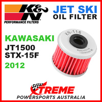 K&N Kawasaki STX-15F STX15F 2012 Oil Filter PWC Jet Ski KN-116 JT1500