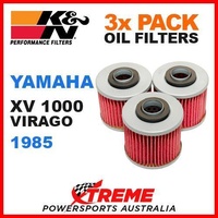 3 PACK K&N OIL FILTERS YAMAHA XV1000 XV 1000 VIRAGO 1985 MOTORCYCLE KN-145