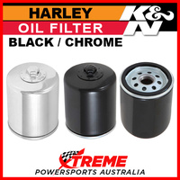 K&N Harley Davidson 1200 FORTY EIGHT 2011-2017 Oil Filter Black/Chrome KN-170