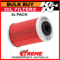 3 PACK K&N Oil Filters for KTM 450 SXF 450SXF 2013 2014 2015 Off Road Dirt Bike KN-655