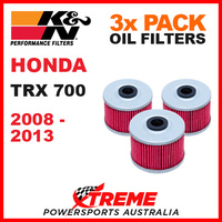 3 PACK K&N MX OIL FILTERS HONDA TRX 700 TRX700 ATV 2008-2013 4 WHEELER KN 112