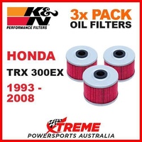 3 PACK K&N MX OIL FILTERS HONDA TRX300EX TRX 300EX 1993-2008 ATV OFF ROAD KN 113