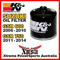 K&N OIL FILTER For Suzuki GSR 600 2006-2010 GSR 750 2011-2014 ROAD BIKE MOTORCYCLE