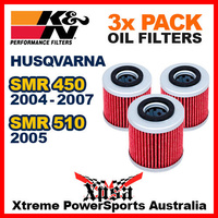 3 PACK K&N OIL FILTERS HUSQVARNA SMR 450 04-2007 SMR 510 2005 SUPERMOTO KN 154