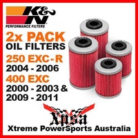 2 PACK K&N OIL FILTER KTM 250 EXC-R 2004-2006 & 400 EXC 2000-2003 & 2009-2011