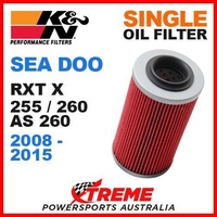 K&N OIL FILTER PWC SKI SEA DOO SEADOO RXT X RXTX 255 260 AS 260 08-2015 KN-556