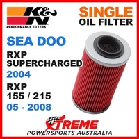 K&N OIL FILTER PWC SEA DOO SEADOO RXP SUPERCHARGED 2004 RXP 155 215 05-08 KN-556