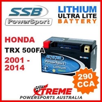 SSB 12V LITHIUM ULTRALITE 290 CCA BATTERY HONDA TRX500FA TRX 500FA 2001-2014 ATV