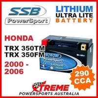 SSB 12V LITHIUM ULTRALITE 290 CCA BATTERY HONDA TRX350TM TRX350FM 2000-2006 ATV