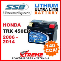 SSB 12V LITHIUM ULTRALITE 140 CCA BATTERY HONDA TRX450ER TRX 450ER 2006-2014 ATV