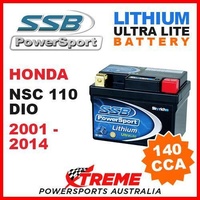 SSB 12V LITHIUM ULTRALITE 140 CCA BATTERY HONDA NSC110 NSC 110 DIO 2001-2014