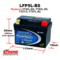 SSB 12V 140CCA LFP5L-BS Kawasaki KFX 450R 2007-2014 Lithium Battery YTX4L-BS