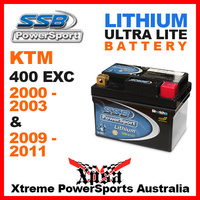 SSB LITHIUM ULTRALITE BATTERY KTM 400 EXC 400EXC 4 STROKE 00-2003 & 09-2011 MX