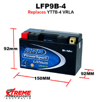 SSB 12V 190 CCA Yamaha MT-03 660CC 2013-2015 Lithium Battery YT7B-4 VRLA