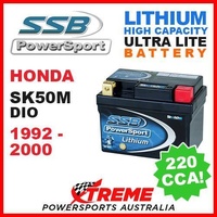 SSB 12V LITHIUM ULTRALITE 220 CCA BATTERY HONDA SK50M SK 50M DIO 1992-2000 MOTO