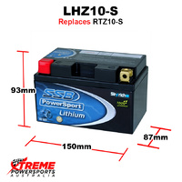 SSB 12V 400 CCA LHZ10-S Yamaha YZF-R1 2004-2014 SSB Lithium Battery