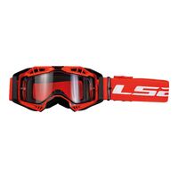 LS2 Aura Adult MX Off-Road Goggle Red w/ Clear Lens Pinlock Motocross Dirtbike