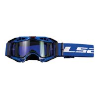 LS2 Aura Adult MX Off-Road Goggle Blue w/ Clear Lens Pinlock Motocross Dirtbike