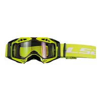 LS2 Aura Adult MX Off-Road Goggle Yellow w/ Clear Lens Pinlock Dirtbike