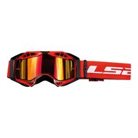 LS2 Aura Adult Off-Road Pro Red Goggle Iridium Lens Pinlock Motocross Dirtbike