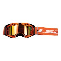 LS2 Aura Adult Off-Road Pro Orange Goggle Iridium Lens Pinlock Dirtbike