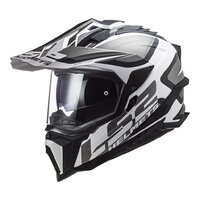 LS2 MX701 Explorer Alter Helmet Matte Black / White LARGE LS22009-2AU