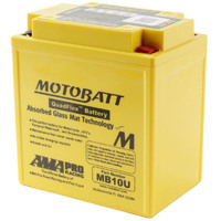 Motobatt MB10U 12V AGM Battery 14.5Ah 175CCA Repl YB10A-A2 YB10-LA2 YB10-LB