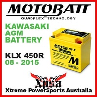 MOTOBATT AGM QUADFLEX BATTERY KAWASAKI KLX 450R KLX450R 08-2015 OFF ROAD TRAIL