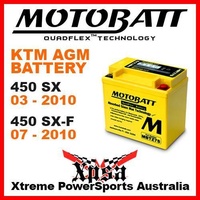 MOTOBATT AGM QUADFLEX BATTERY KTM SX 450 450SX 03-2010 SX-F 450 450F 07-2010 MX