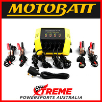 MotoBatt 12V 2.0A Quad 4-Bank Motorcycle Battery 9-Stage Charger AGM GEL CALCIUM