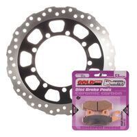 Brake Disc & Pad Front Kit Wave for Kawasaki KLR650 ADVENTURE 2022