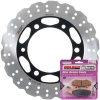 Brake Disc & Pad Rear Kit Wave for Kawasaki Ninja EX300 2013-2014 2015 2016 2017