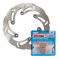 Brake Disc & Pad Rear Kit Wave for Husqvarna FE350 2014-2015 2016 2017