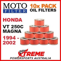 10 PACK MOTO FILTER OIL FILTERS HONDA VT250C VT 250C MAGNA 1994-2002 CRUISER